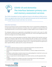 COVID-19 and dementia: The interface between primary care and memory assessment services